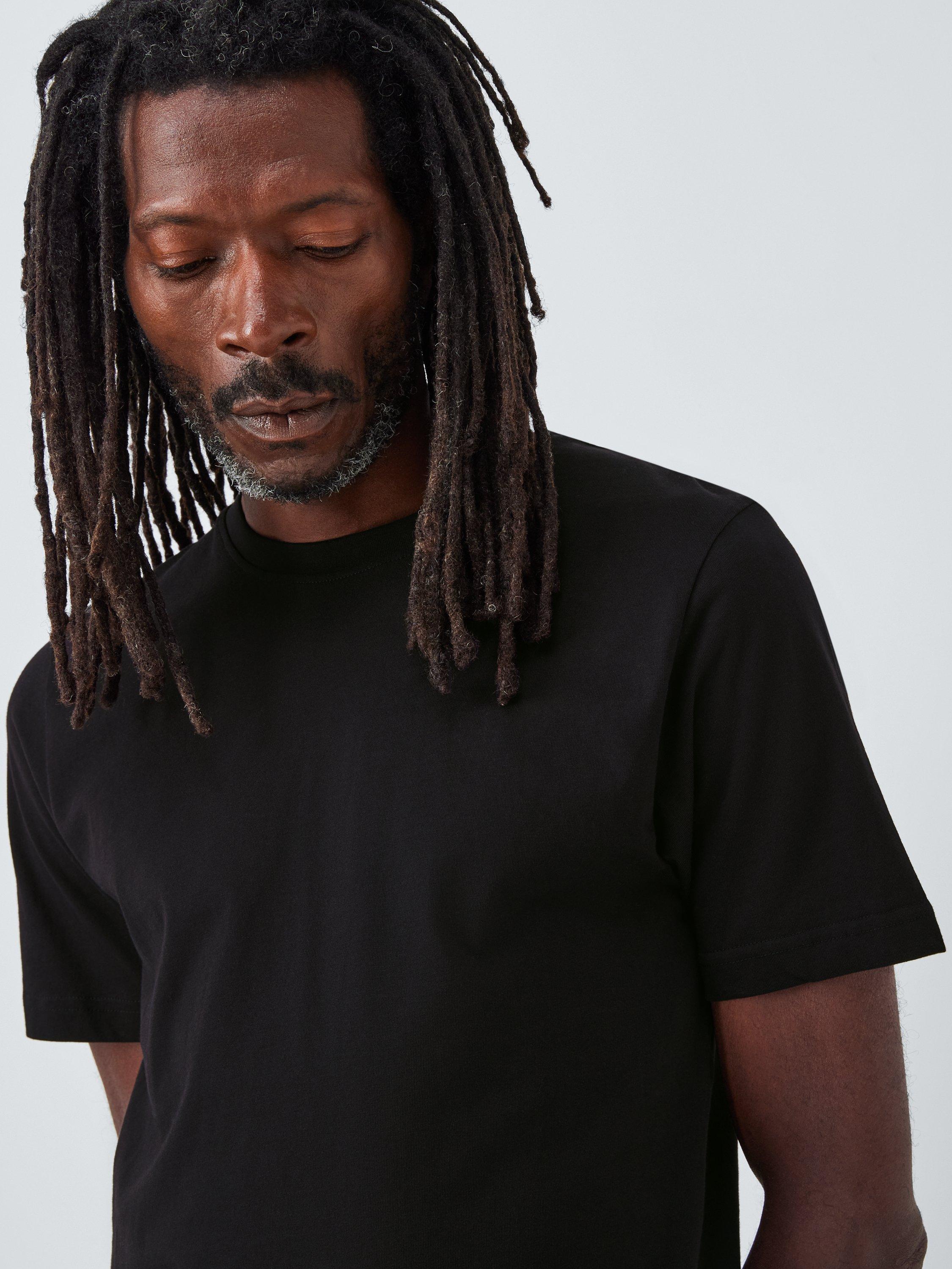 Product image 5 of 6, which shows John Lewis Crew Neck Cotton T-Shirt, Jet Black, S