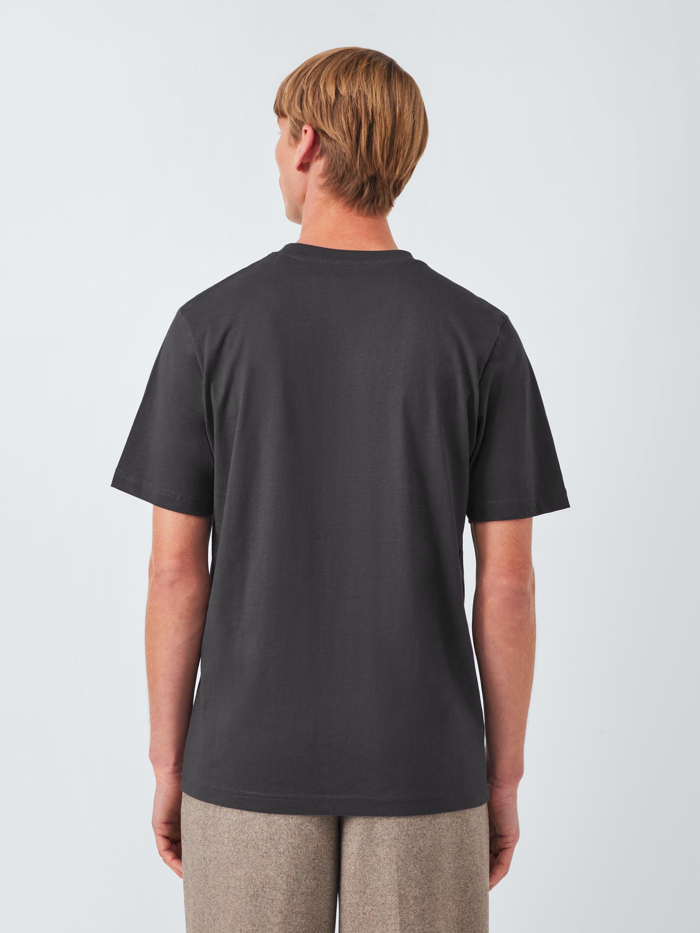Product image 2 of 6, which shows John Lewis Crew Neck Cotton T-Shirt, Ebony, S