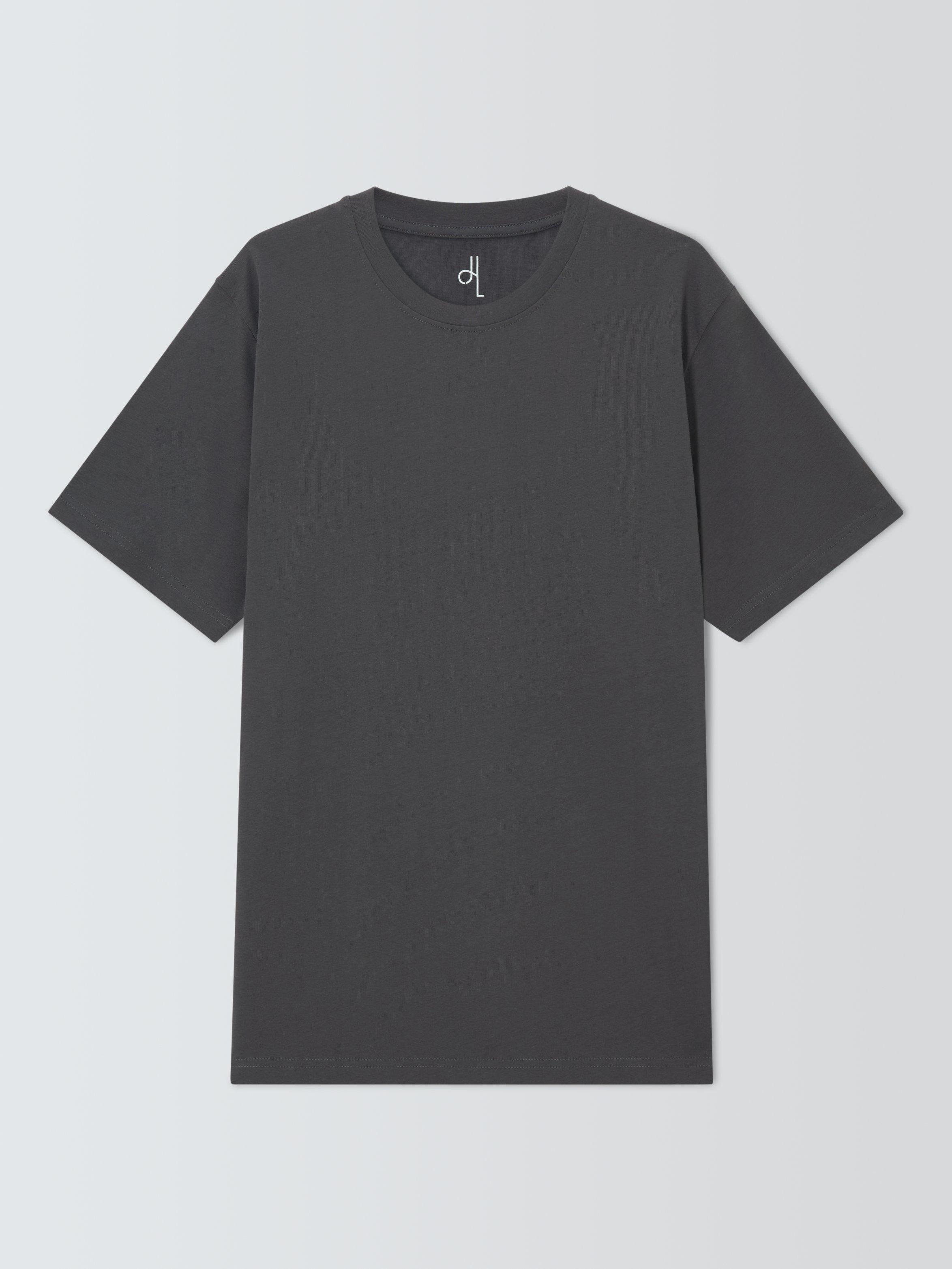 Product image 4 of 6, which shows John Lewis Crew Neck Cotton T-Shirt, Ebony, S