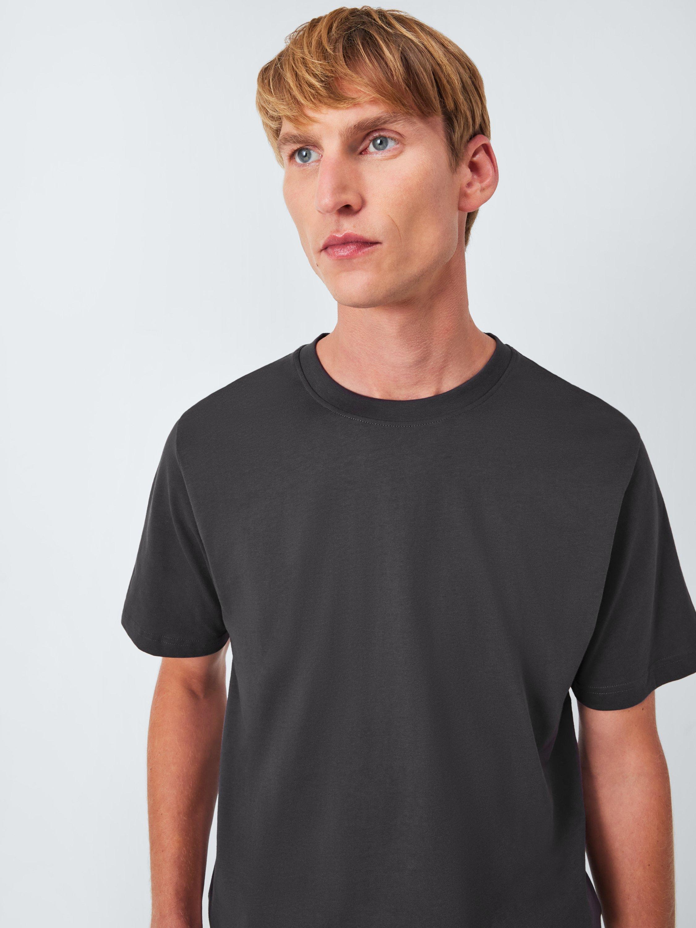 Product image 5 of 6, which shows John Lewis Crew Neck Cotton T-Shirt, Ebony, S