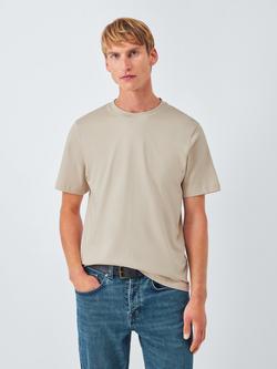 John Lewis Crew Neck Cotton T-Shirt, Chateaux Gray