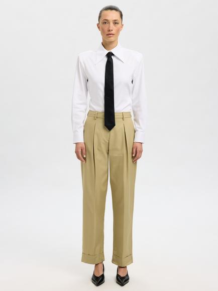 SELECTED FEMME Dora Tapered Tailored Trousers, Brown, Brown