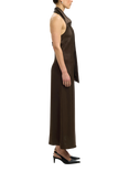 Selected Cecilia Halterneck Open Back Sheath Maxi Dress