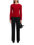 Selected Helen Ribbed Long Sleeve Round Neck Top