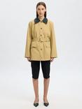 Selected Dua Belted Barn Jacket, Beige