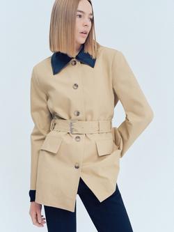 Selected Dua Belted Barn Jacket, Beige, Beige