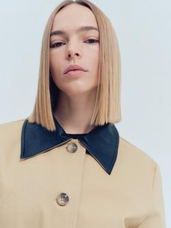 Selected Dua Belted Barn Jacket, Beige - view 2, Beige