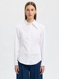 SELECTED FEMME Nicolina Slim Fit Long Sleeve Shirt, White