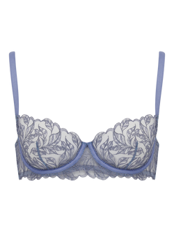 Coco de Mer Elandra Balcony Bra, Powder Blue - view 2, Powder Blue