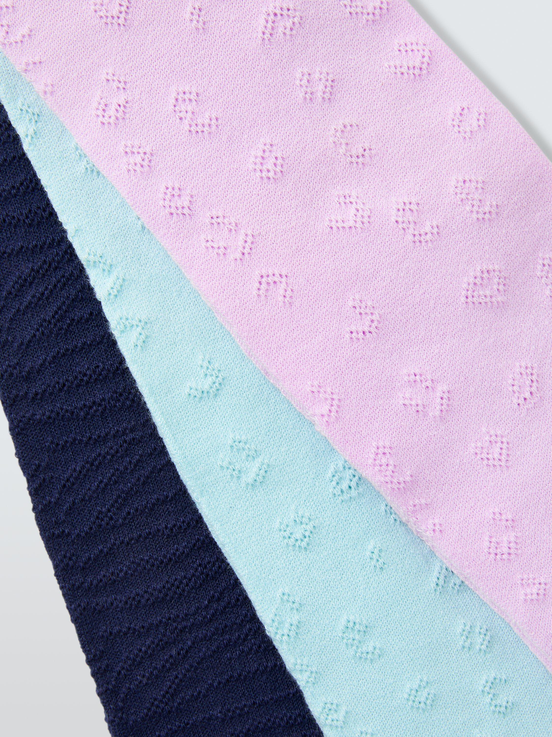 Product image 2 of 2, which shows John Lewis Kids' Leopard Spot Tights, Pack of 3, Multi, 3-4 years