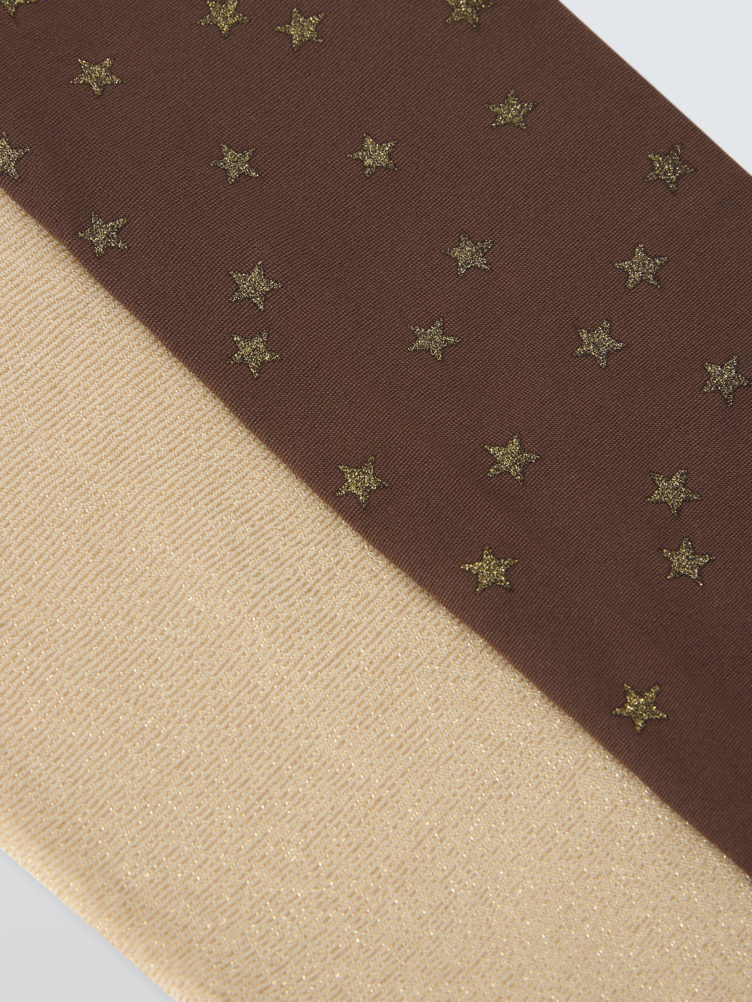Product image 2 of 2, which shows John Lewis Kids' Star/Plain Tights, Pack of 2, Multi, 3-4 years