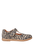 Zig+Star Kids' Leather T-Bar Shoes, Animal Print