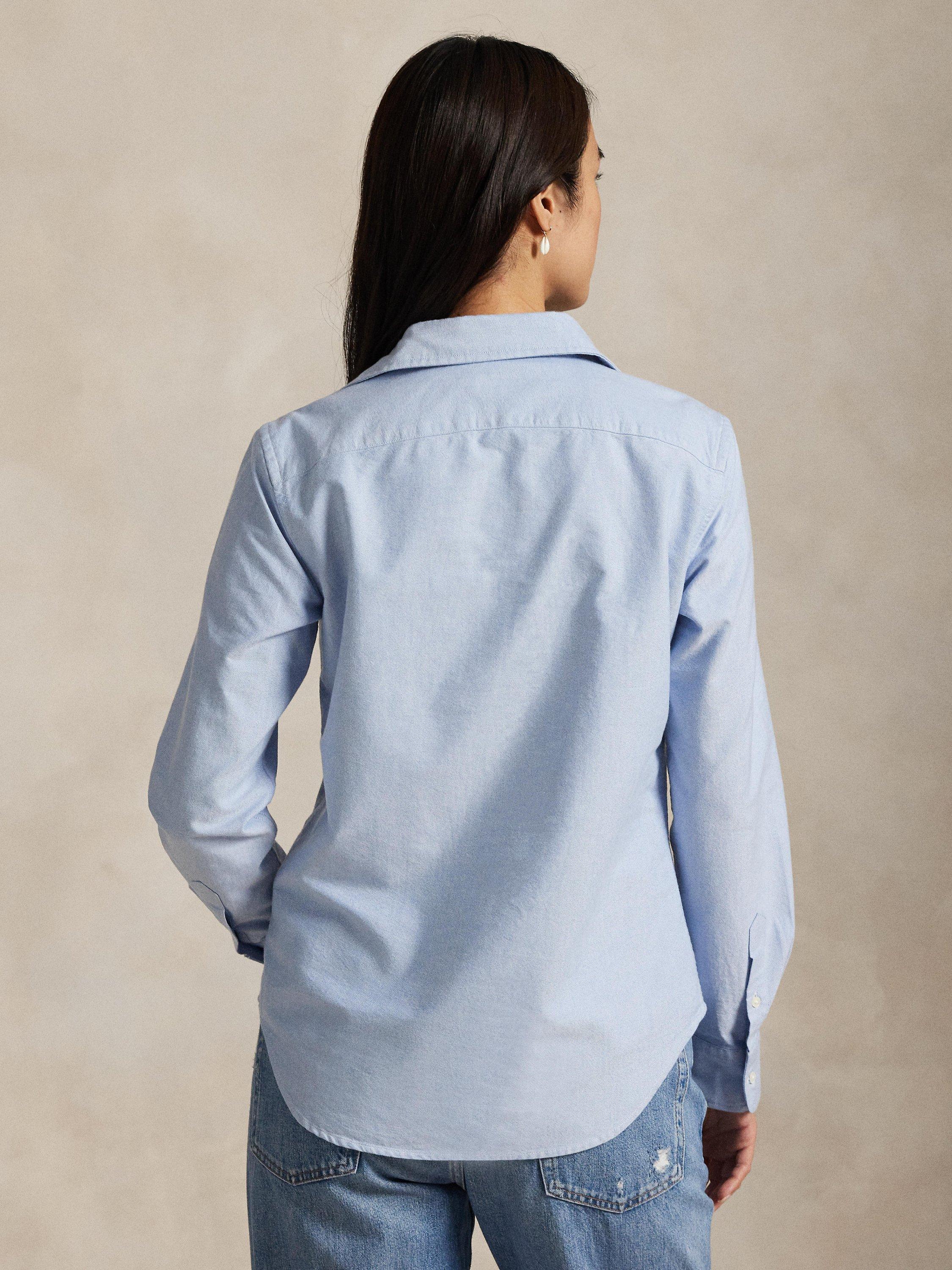 Product image 2 of 4, which shows Polo Ralph Lauren Slim Fit Oxford Shirt, Light Blue, 6