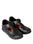 Zig+Star Kids' T-Bar Shoes, Black Leather