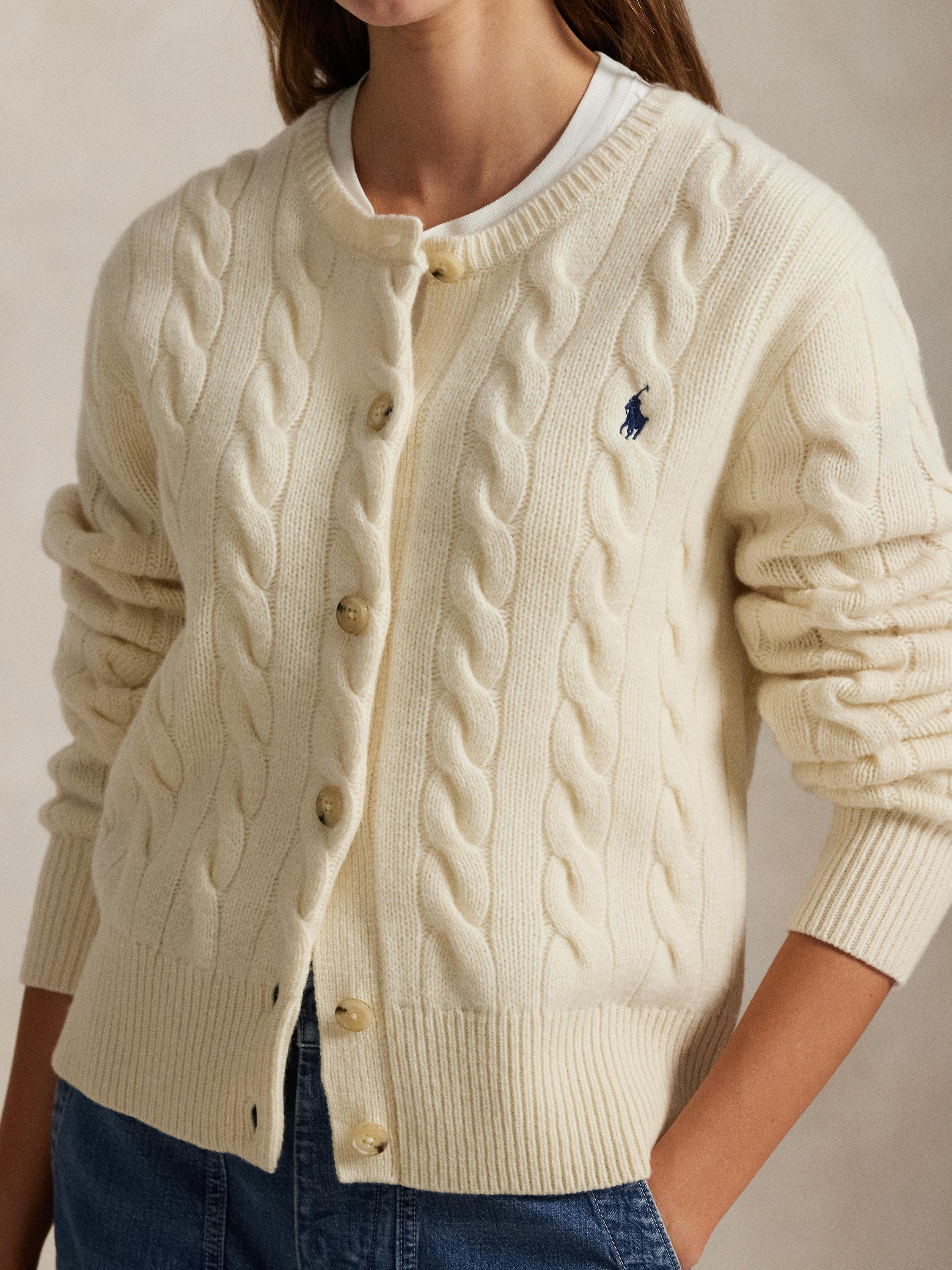 Polo Ralph Lauren Knitted Mixed Cashmere Blend Sweater Cardigan