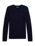 Polo Ralph Lauren Julianna Cable Knit Wool Rich Jumper, Navy