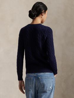 Polo Ralph Lauren Julianna Cable Knit Wool Rich Jumper - view 2, Navy