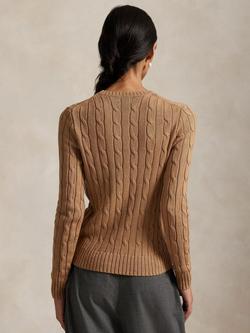 Polo Ralph Lauren Cable Knit Crew Neck Jumper - view 2, Brown