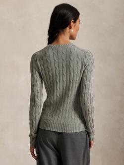 Polo Ralph Lauren Cable Knit Crew Neck Jumper - view 2, Grey