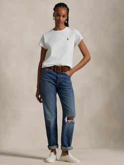 Ralph Lauren Cotton Crew Neck T-Shirt, White, White