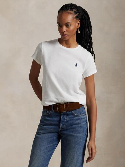 Ralph Lauren Cotton Crew Neck T-Shirt, White - view 2, White