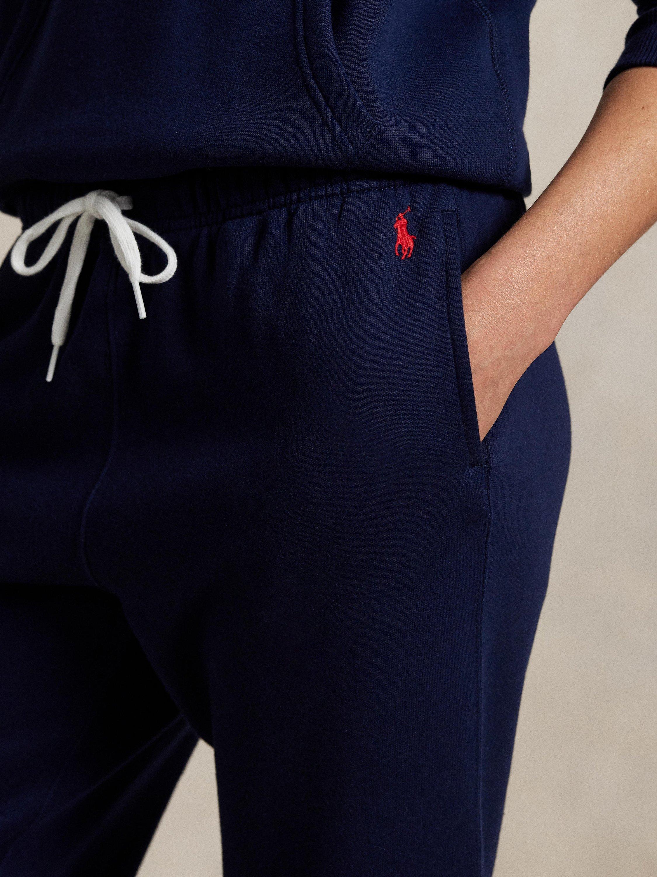 Product image 7 of 8, which shows Polo Ralph Lauren Cotton Blend Fleece Athletic Trousers, Navy, XXS