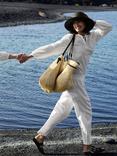 Whistles Pure Linen Barrel Leg Trousers, White
