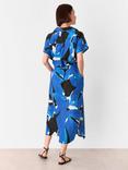 Whistles Abstract Blooms Line Dress, Blue/Multi