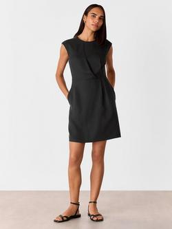 Whistles Twist Detail Mini Dress, Black, Black