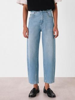 Whistles Stretch Barrel Leg Jeans, Light Blue, Light Blue