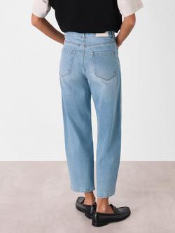 Whistles Stretch Barrel Leg Jeans, Light Blue - view 2, Light Blue