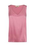 MOS MOSH Astrid Silk Rich Vest Top, Mid Green, Cashmere Rose