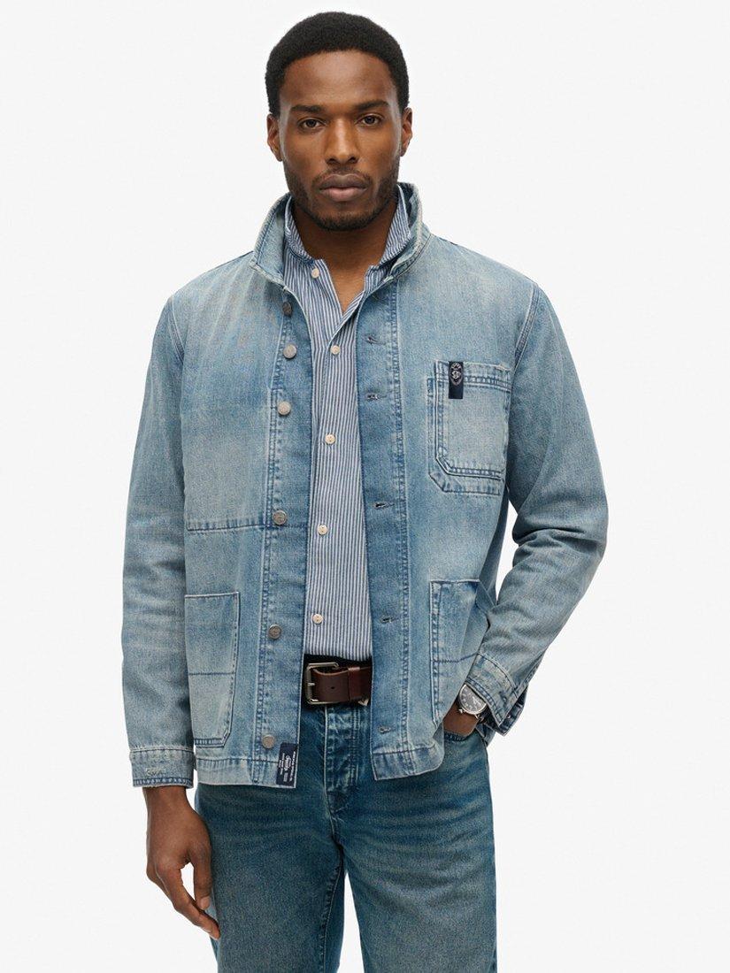Superdry Denim Workwear Jacket, Worn Wash