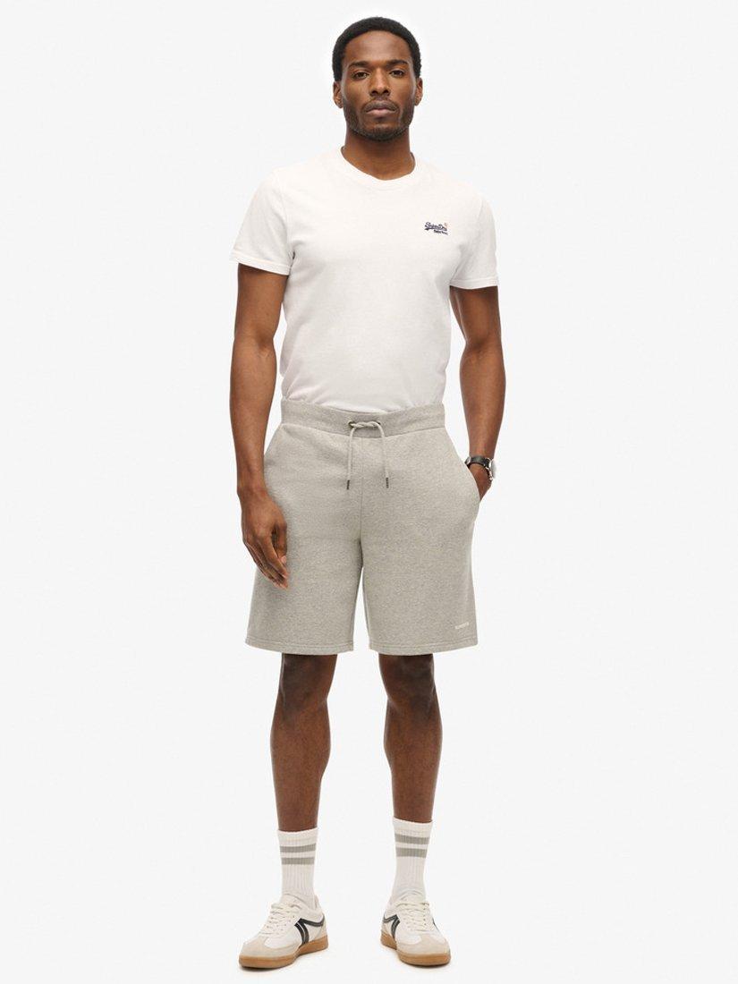 Product image 1 of 5, which shows Superdry Plain Shorts, Grey Marl, S
