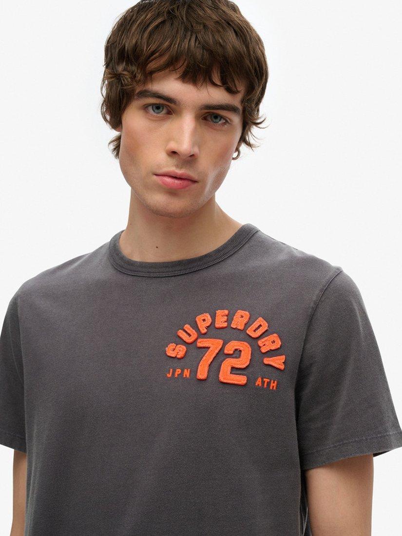 Product image 4 of 4, which shows Superdry Vintage Athletic Cotton T-Shirt, Graphite Black, S