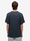 Superdry Cotton Loose Fit Short Sleeve Athletic Essential Graphic T-Shirt, Bradley Navy