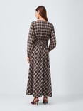 John Lewis Cotton Wrap Check Maxi Dress
