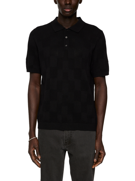 J.Lindeberg Reymond Short Sleeve Stacked Bridge Polo Shirt, Black
