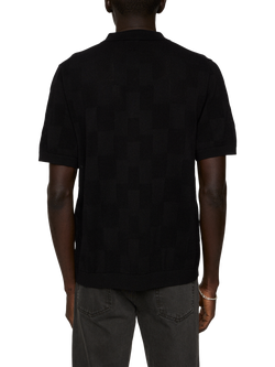 J.Lindeberg Reymond Short Sleeve Stacked Bridge Polo Shirt, Moonbeam - view 2, Black