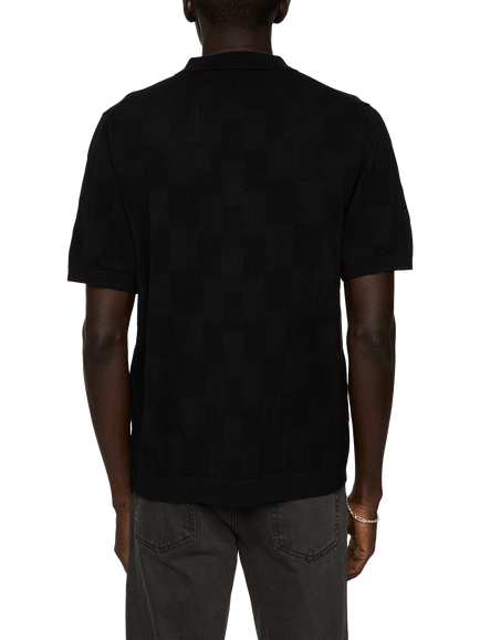 J.Lindeberg Reymond Short Sleeve Stacked Bridge Polo Shirt - view 2, Black