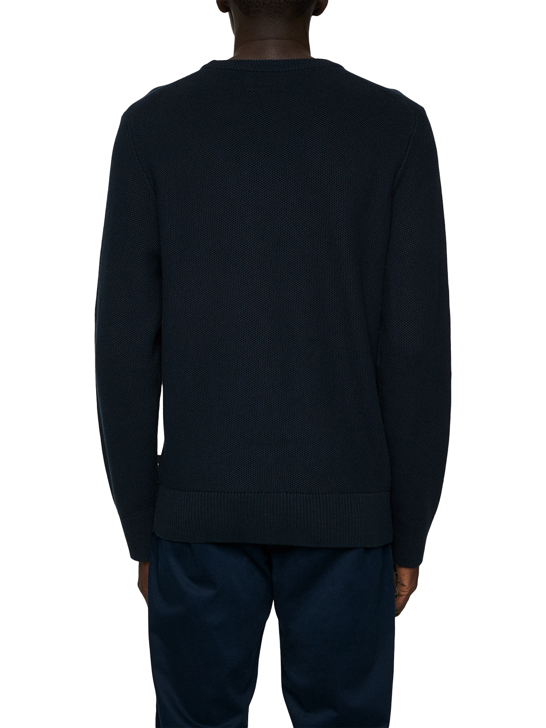 Product image 2 of 5, which shows J.Lindeberg Arthur Knit Organic Cotton Sweater, Navy, S