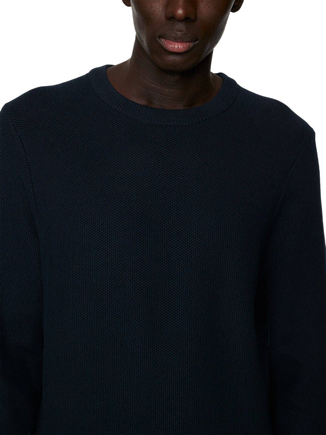 Product image 4 of 5, which shows J.Lindeberg Arthur Knit Organic Cotton Sweater, Navy, S