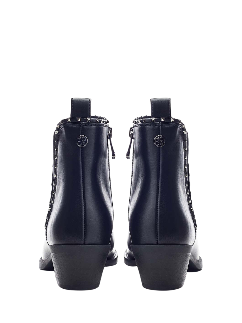 Product image 3 of 4, which shows Moda in Pelle Perah Cuban Heel Ankle Boots, Black, 3