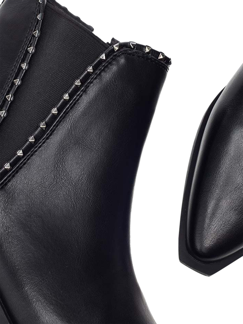 Product image 4 of 4, which shows Moda in Pelle Perah Cuban Heel Ankle Boots, Black, 3