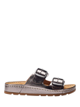 Moda in Pelle Shoon Elate Leather Two-Bar Cork Mules