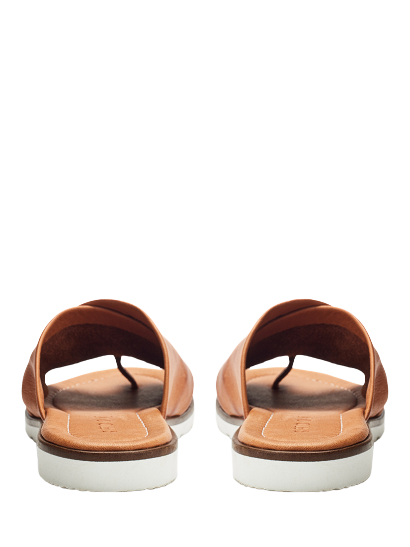 Product image 3 of 4, which shows Moda in Pelle Shoon  Malmo Leather Mule Slider Sandals, Tan, 3