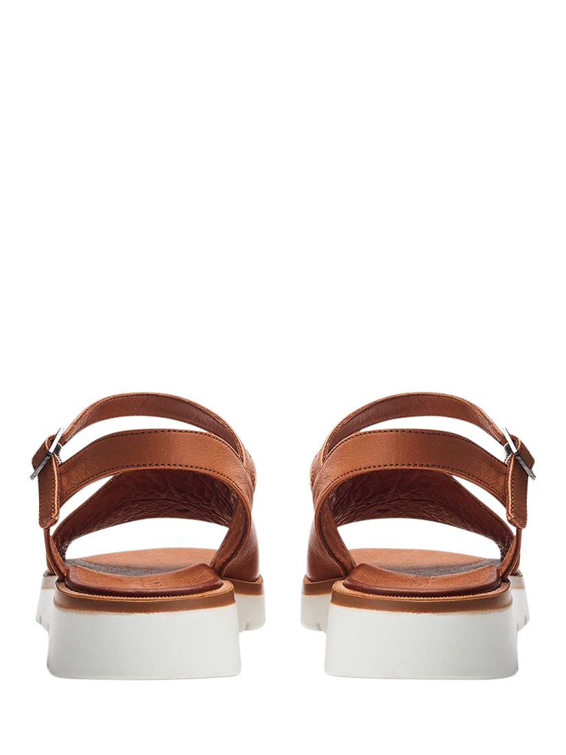 Product image 4 of 5, which shows Moda in Pelle Moire Leather Strappy Sandals, Tan, 3