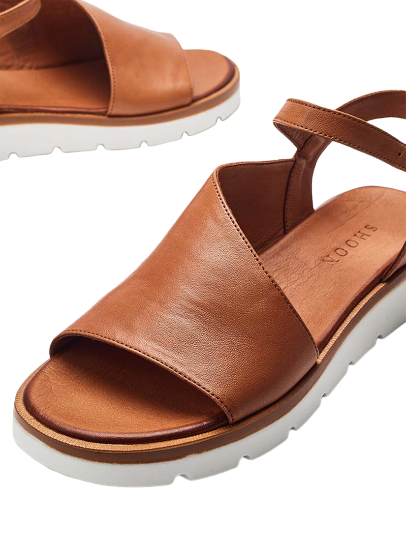Product image 5 of 5, which shows Moda in Pelle Moire Leather Strappy Sandals, Tan, 3