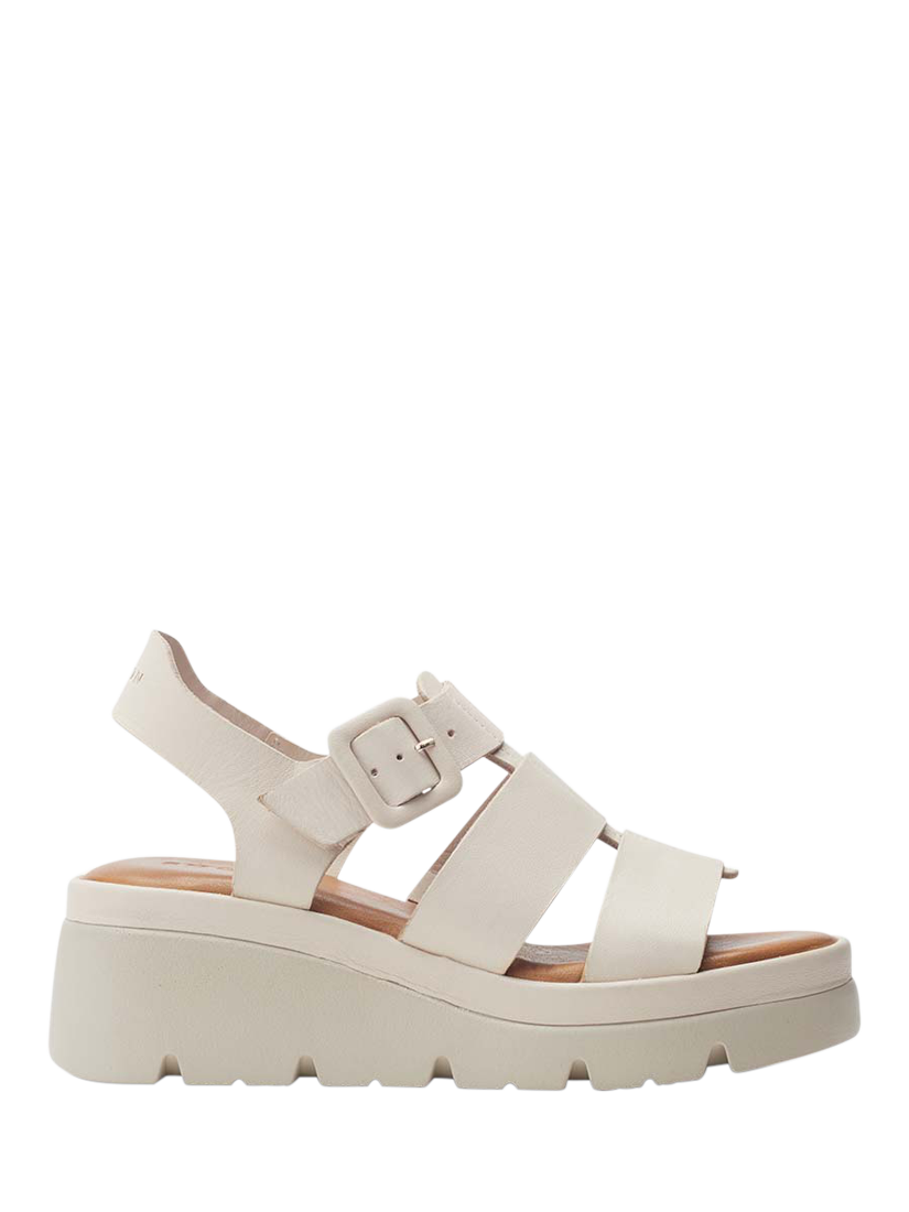 Product image 1 of 4, which shows Moda in Pelle Shoon States Leather Fisherman Sandals, Off White, 3