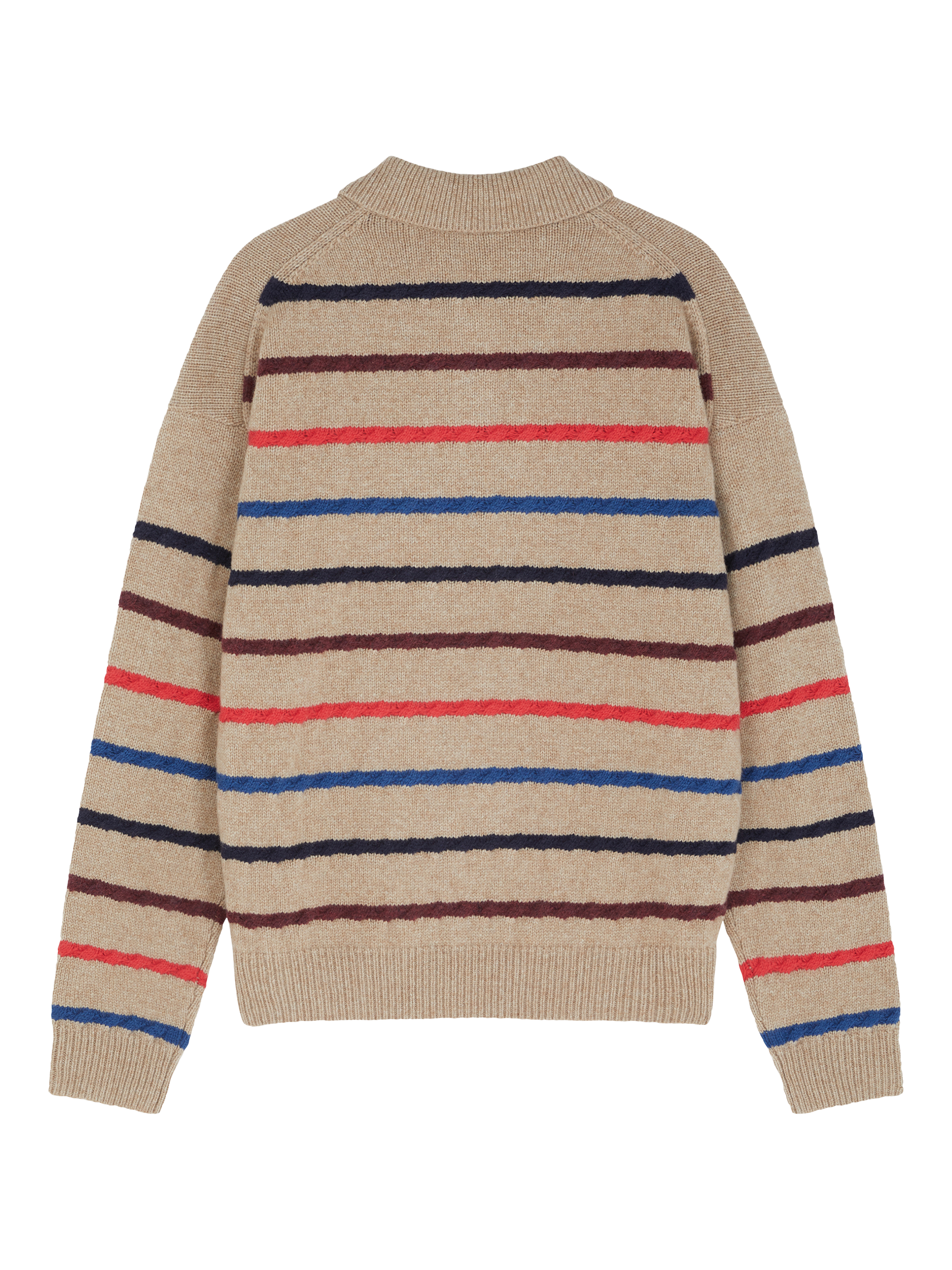 Product image 2 of 4, which shows Paul Smith Stripe Wool Blend Polo Shirt, White, L